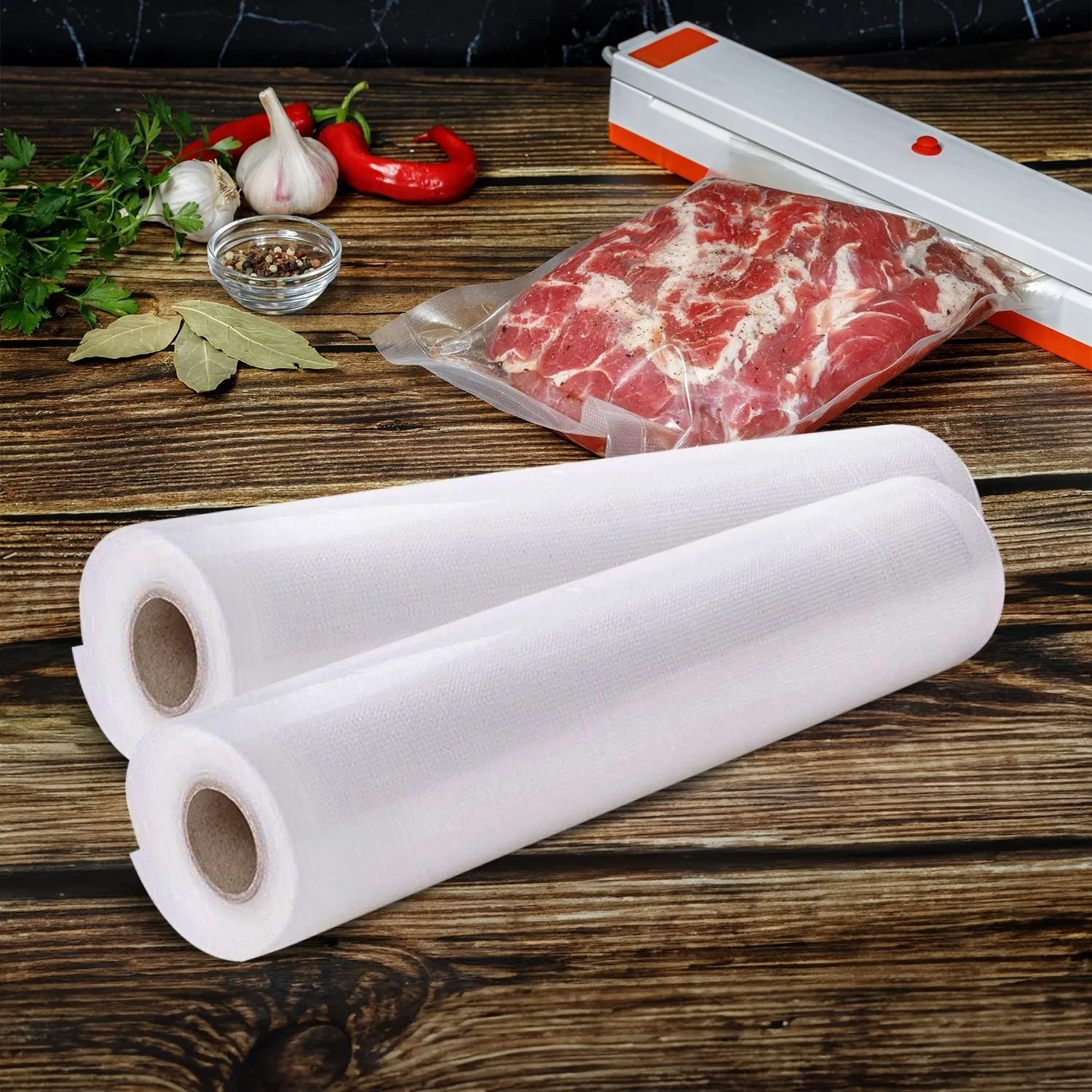 10 Pack Vacuum Food Sealer Rolls, Universal Compatible, Multi-Purpose