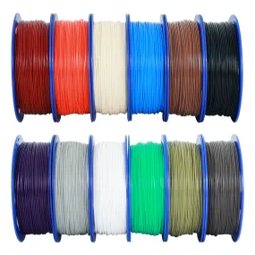 1.75mm ABS 3D Printer Filament 12 Spools Bundle, 12 Most Basic Popular ABS Colors Packed, Each Spools 0.5kg, Total 6kgs 3D Printer ABS Material with One Bottle of 3D Printer Stick by MIKA3D