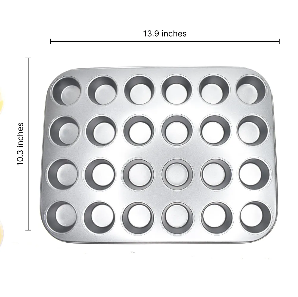 24 in 1 Muffin and Cupcake Baking Tray – Non-Stick Multipurpose Bakeware BT049