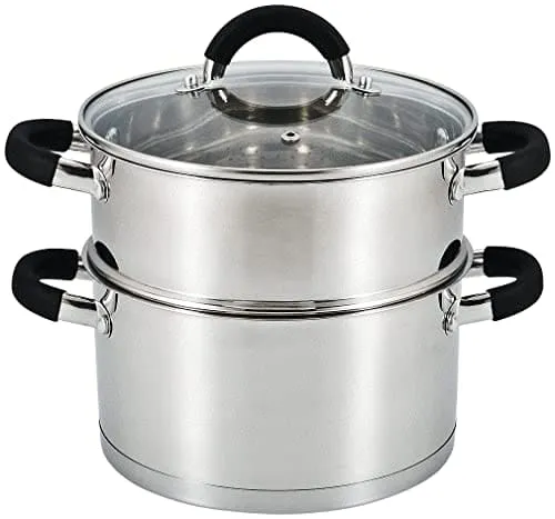 24cm 3-Tier Stainless Steel Steamer