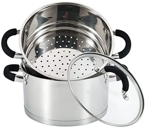 24cm 3-Tier Stainless Steel Steamer