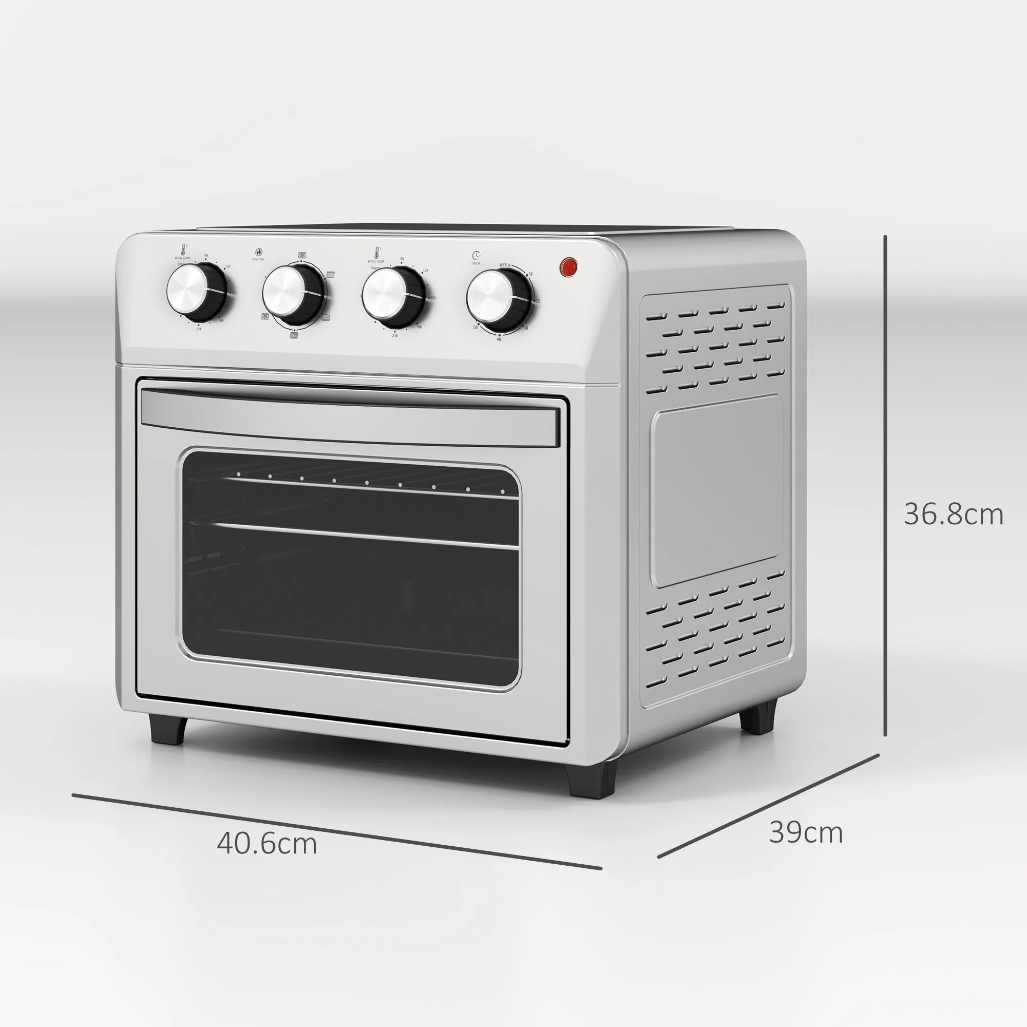 24L Air Fryer Oven, Small Electric Oven, Grill, Roast, Bake, 1600W