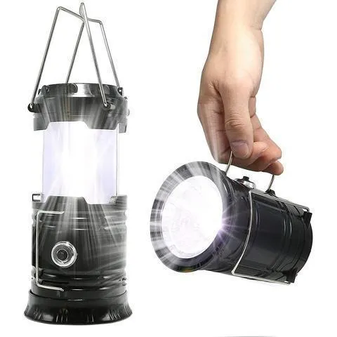 3-In-1 Retractable Camping Flame Lantern Battery Powered Portable Outdoor