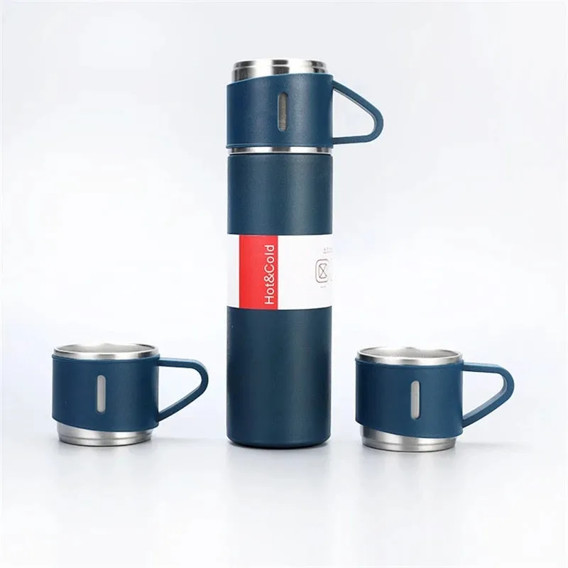 3-Piece Thermos Vacuum Double Layer Vacuum Flask