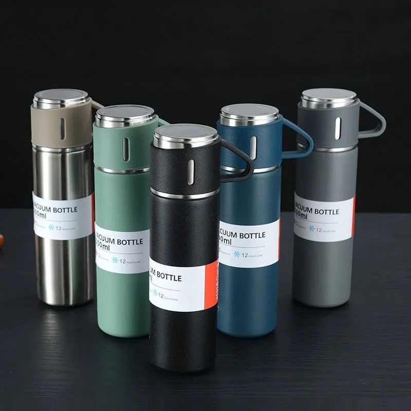 3-Piece Thermos Vacuum Double Layer Vacuum Flask