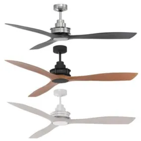 56" Clarence AC Ceiling Fan Brushed Chrome, Oil Rubbed Bronze, White FC760143 Mercator Lighting