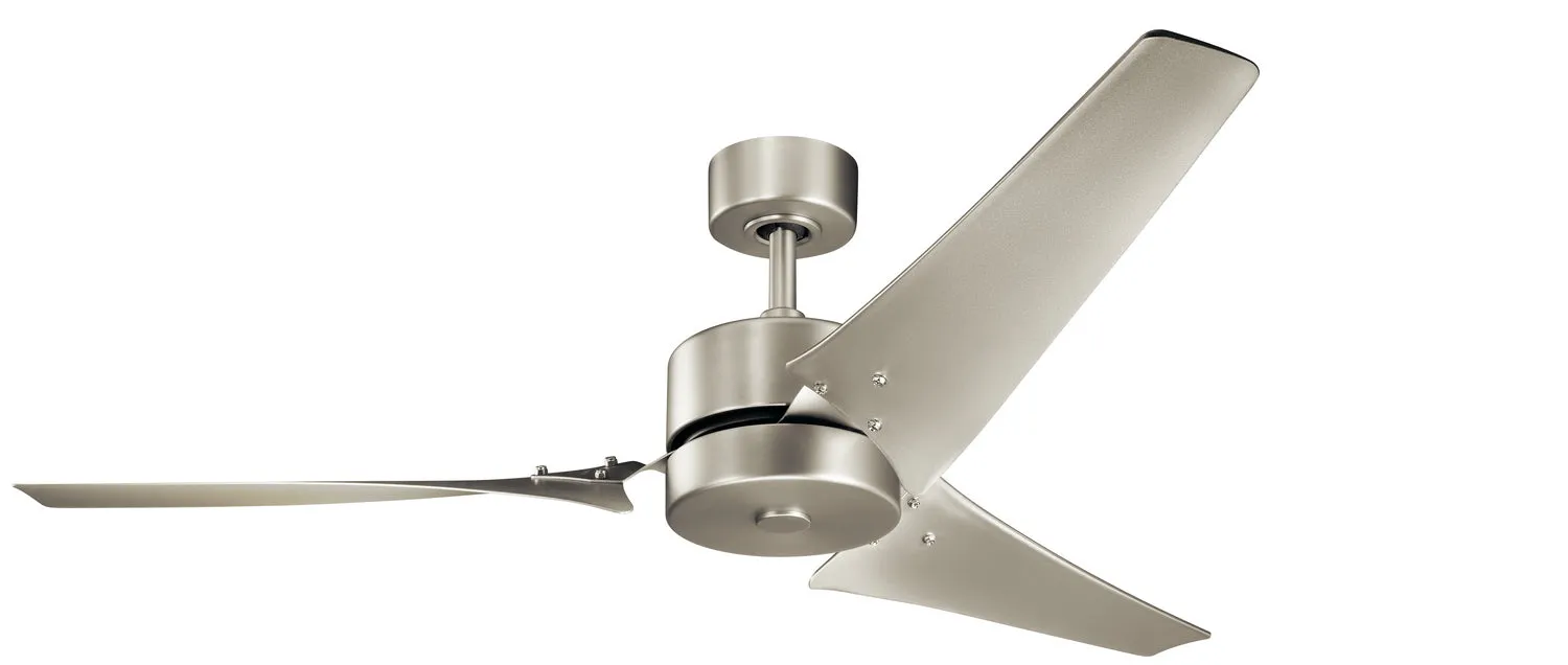 60"Ceiling Fan from the Motu Collection in Brushed Nickel Finish by Kichler