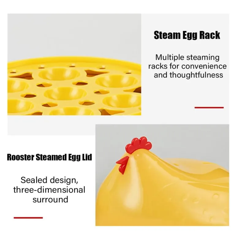 7 Eggs Capacity Hen-Shaped Egg Steamer Ia59