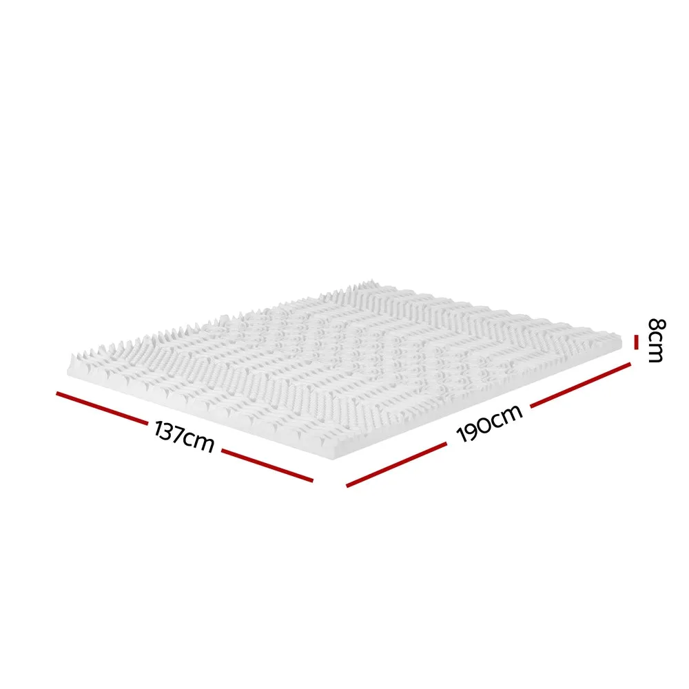 7-Zone Memory Foam Mattress Topper, Cooling, 8cm Double - Giselle Bedding