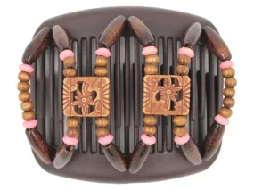 African Butterfly Hair Comb - Dupla Brown 100