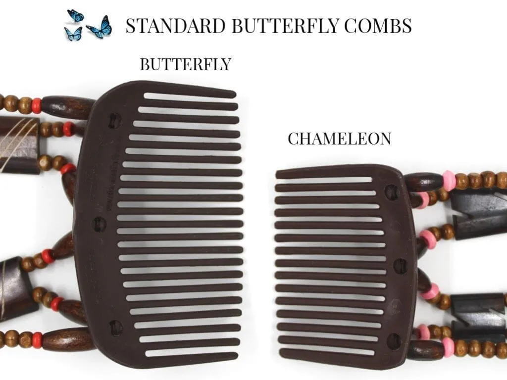 African Butterfly Thick Hair Comb - Dupla Blonde 96