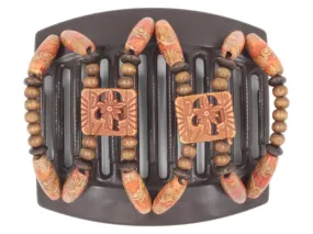 African Butterfly Thick Hair Comb - Dupla Brown 134