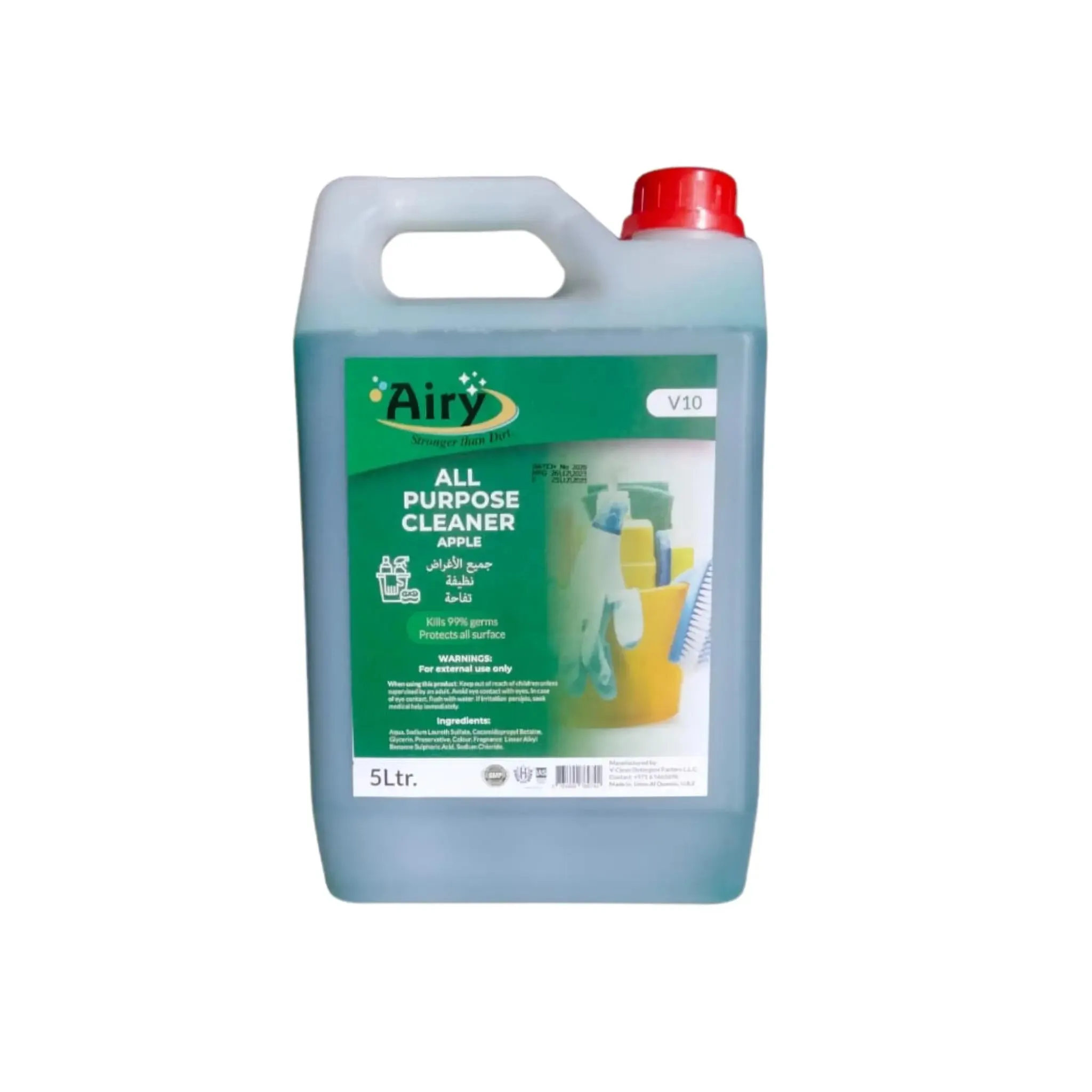 Airy All Purpose Cleaner Apple - 4x5L (1 carton)