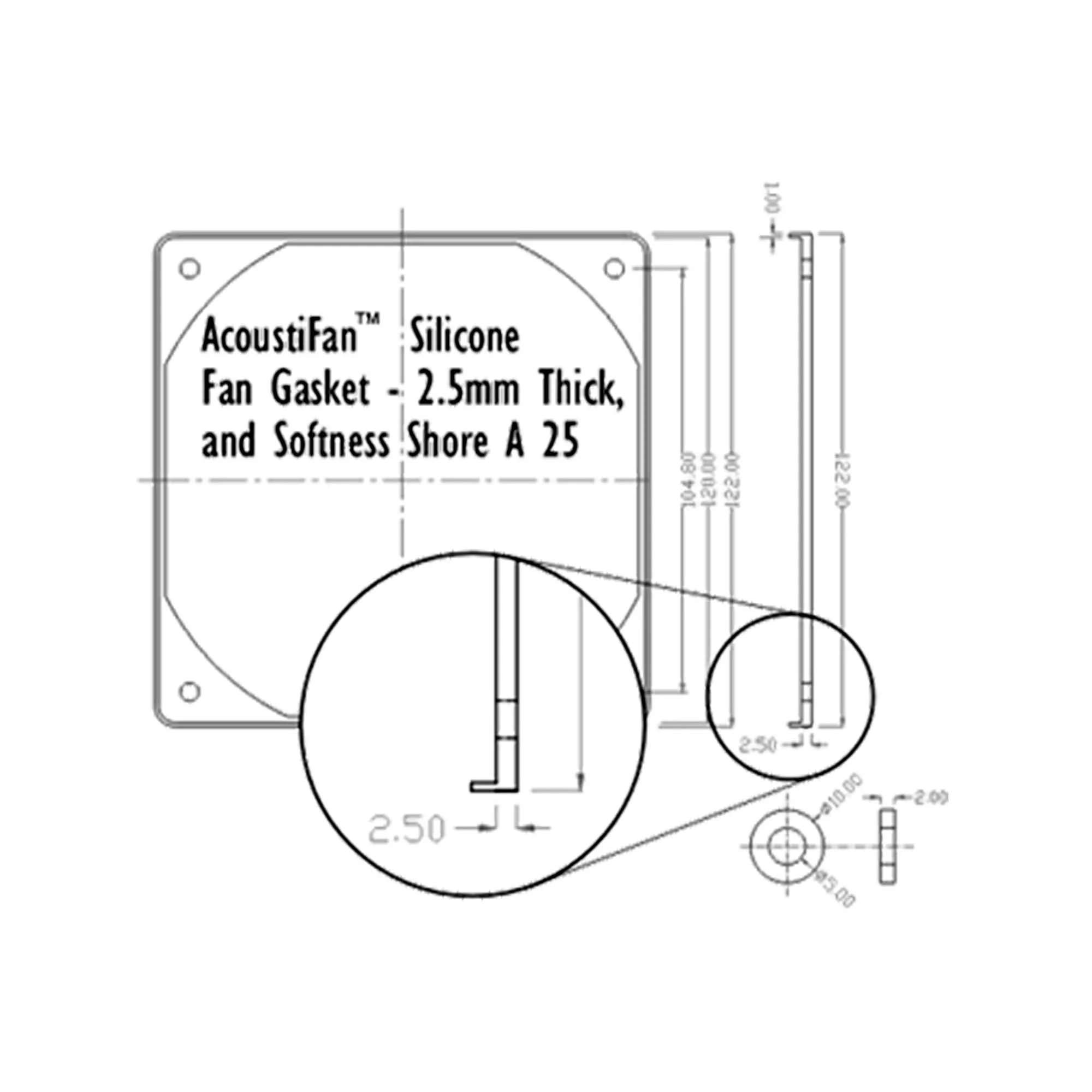 Anti-Vibration Soft Silicone Fan Gaskets