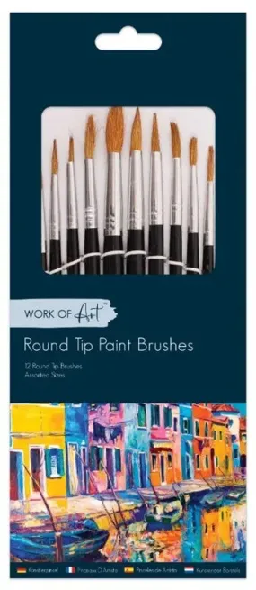 Artist Brush Set - Synthetic Pony Hair Watercolour Acrylic Gouache Oil Painting