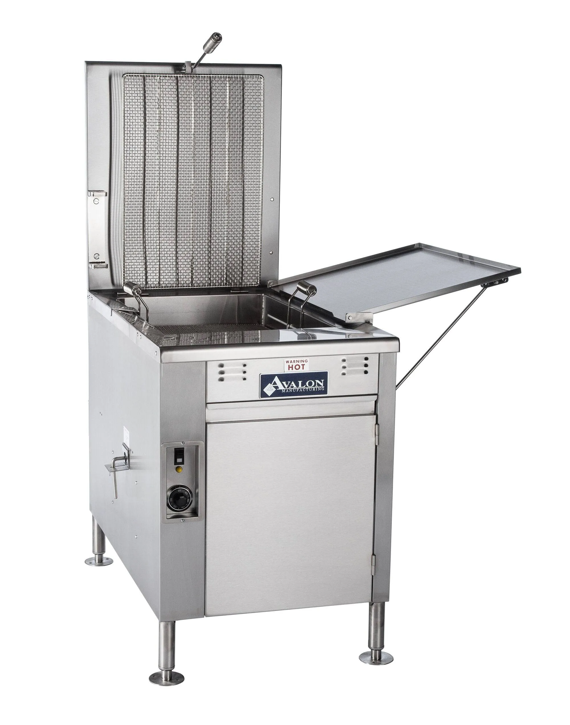 Avalon (ADF20-G-P) 20" x 20" Donut Fryer, Propane, Standing Pilot, Left Side Drain Board with Submerger