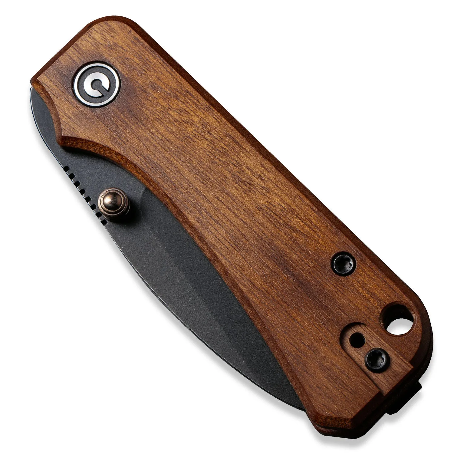 Baby Banter Pocket Knife - Guibourtia Wood - Black Stonewash Nitro V