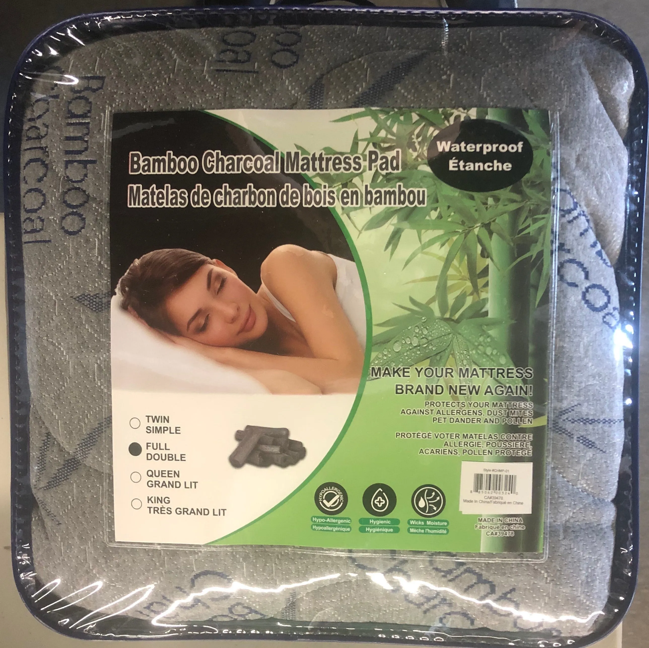 Bamboo Charcoal Mattress Pad