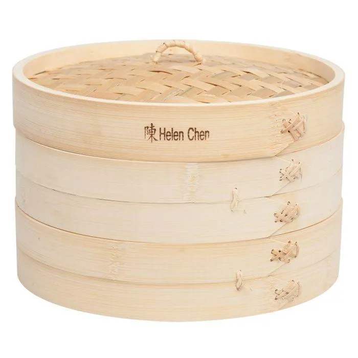 Bamboo Steamer 10" 3pc