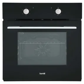 Baridi 60cm Built-In Five Function Fan Assisted, Integrated Electric Oven, 55L, Black - DH124