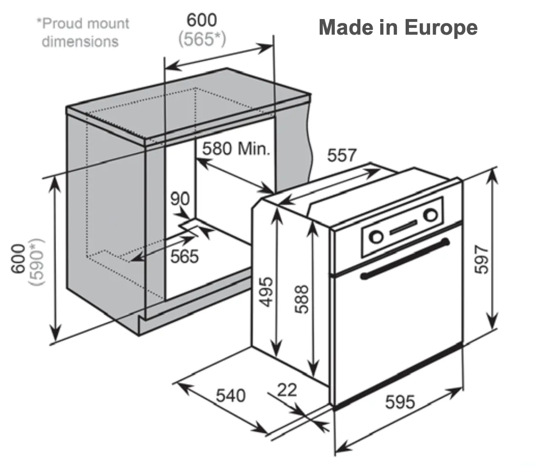 Baumatic Solari Oven and Gas Cooktop with Undermount Rangehood Pack 3