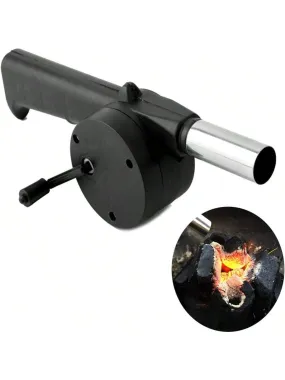 BBQ Fan Air Blower Fast Fire Starter Portable Mini Manual Hand Cran