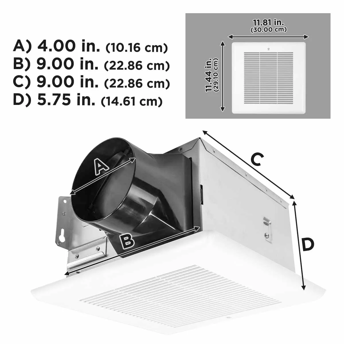 BC Series Ceiling Exhaust Bath Fans