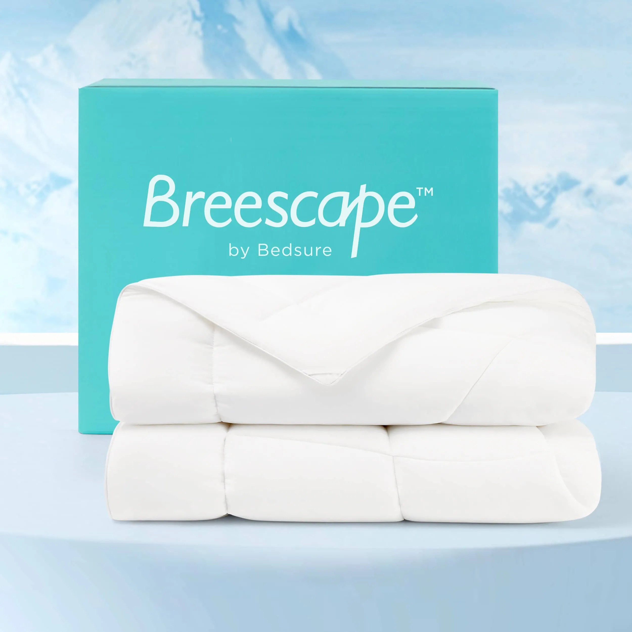 Bedsure Breescape Cooling Comforter for Hot Sleepers Q-Max>0.4