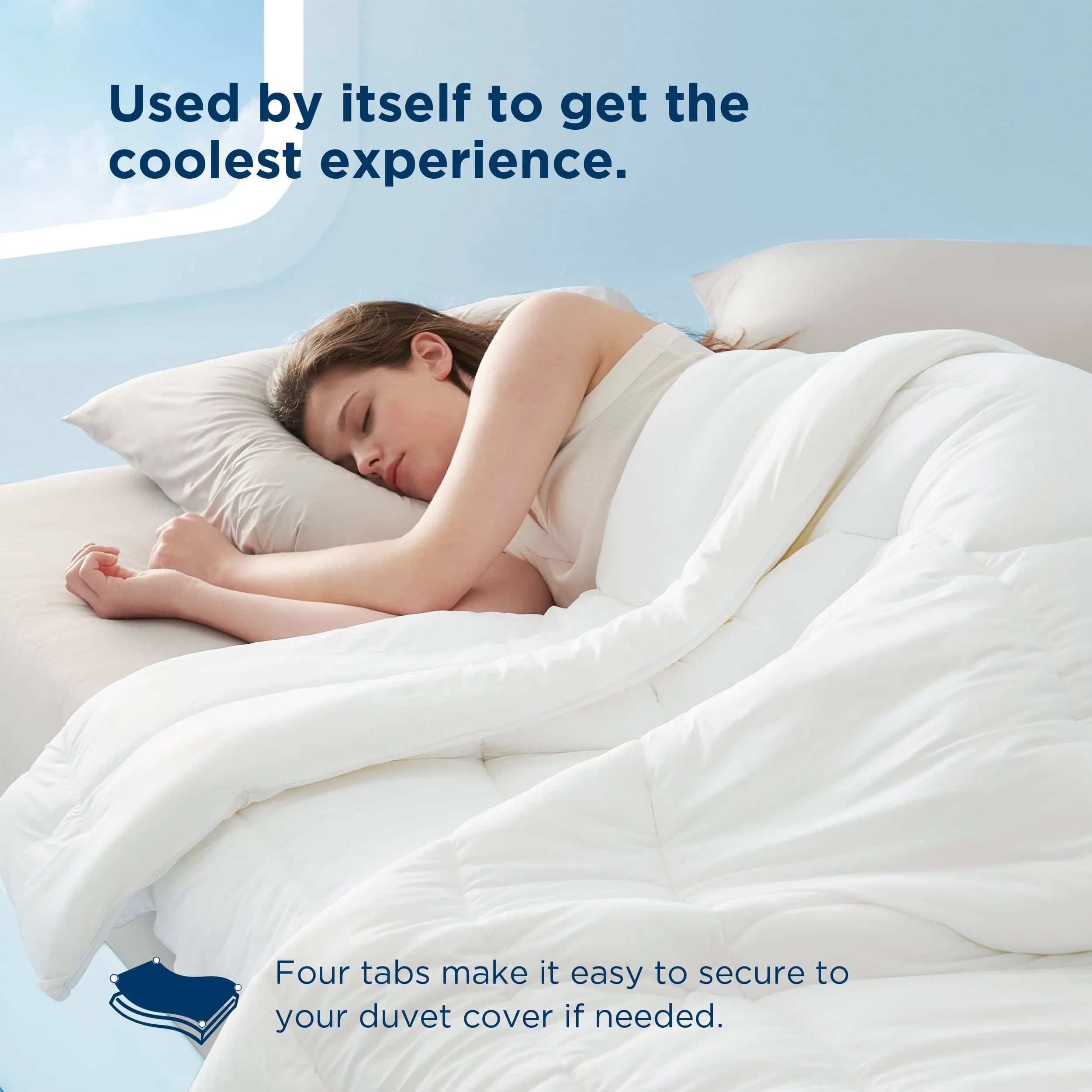 Bedsure Breescape Cooling Comforter for Hot Sleepers Q-Max>0.4