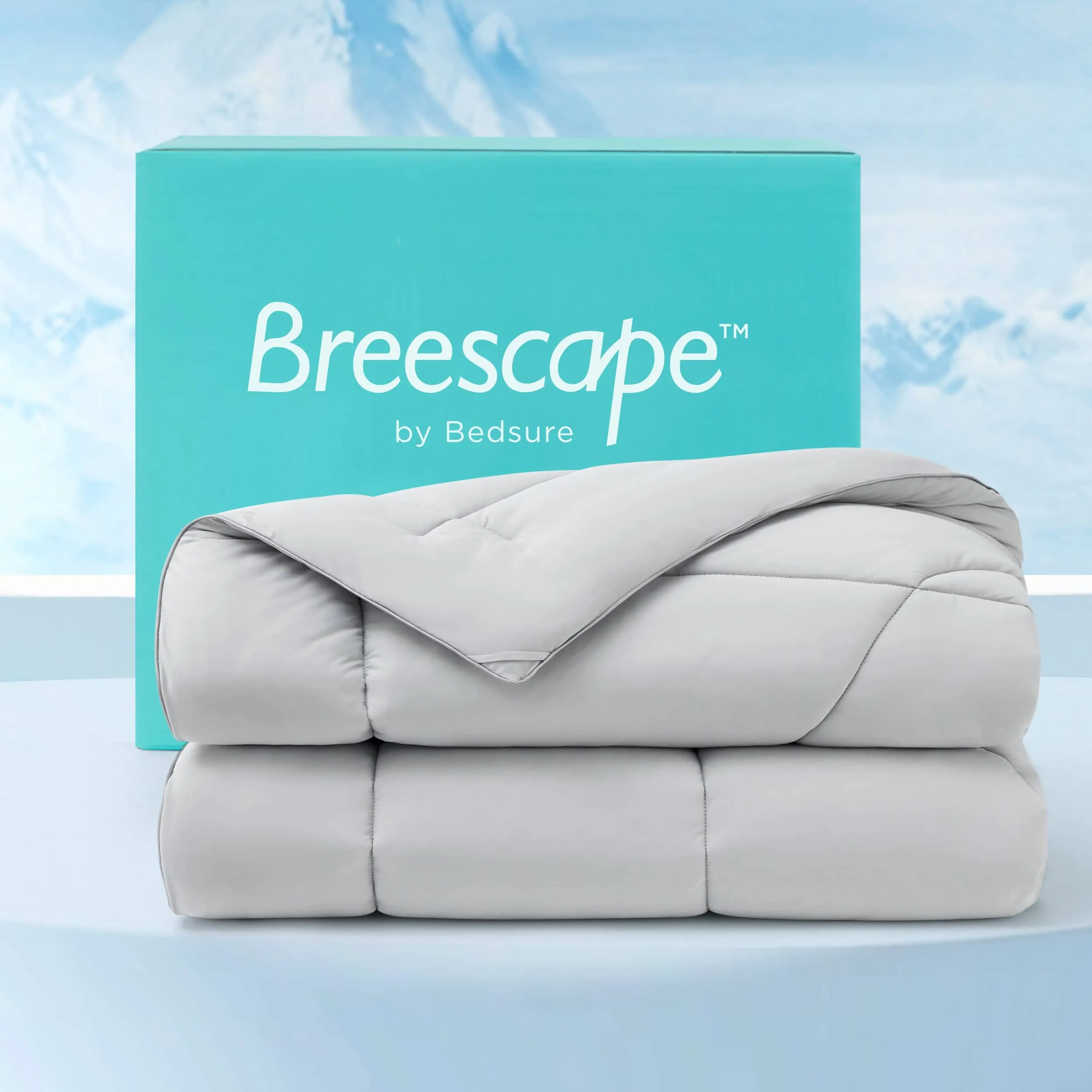 Bedsure Breescape Cooling Comforter for Hot Sleepers Q-Max>0.4