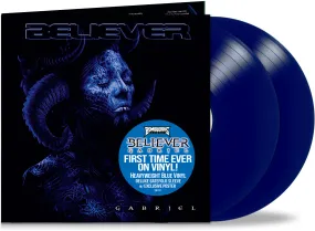 BELIEVER - GABRIEL (DOUBLE TRANSPARENT BLUE-BLOOD VINYL, Gatefold w Poster, 2021) w members from Evanescence/Living Sacrifice