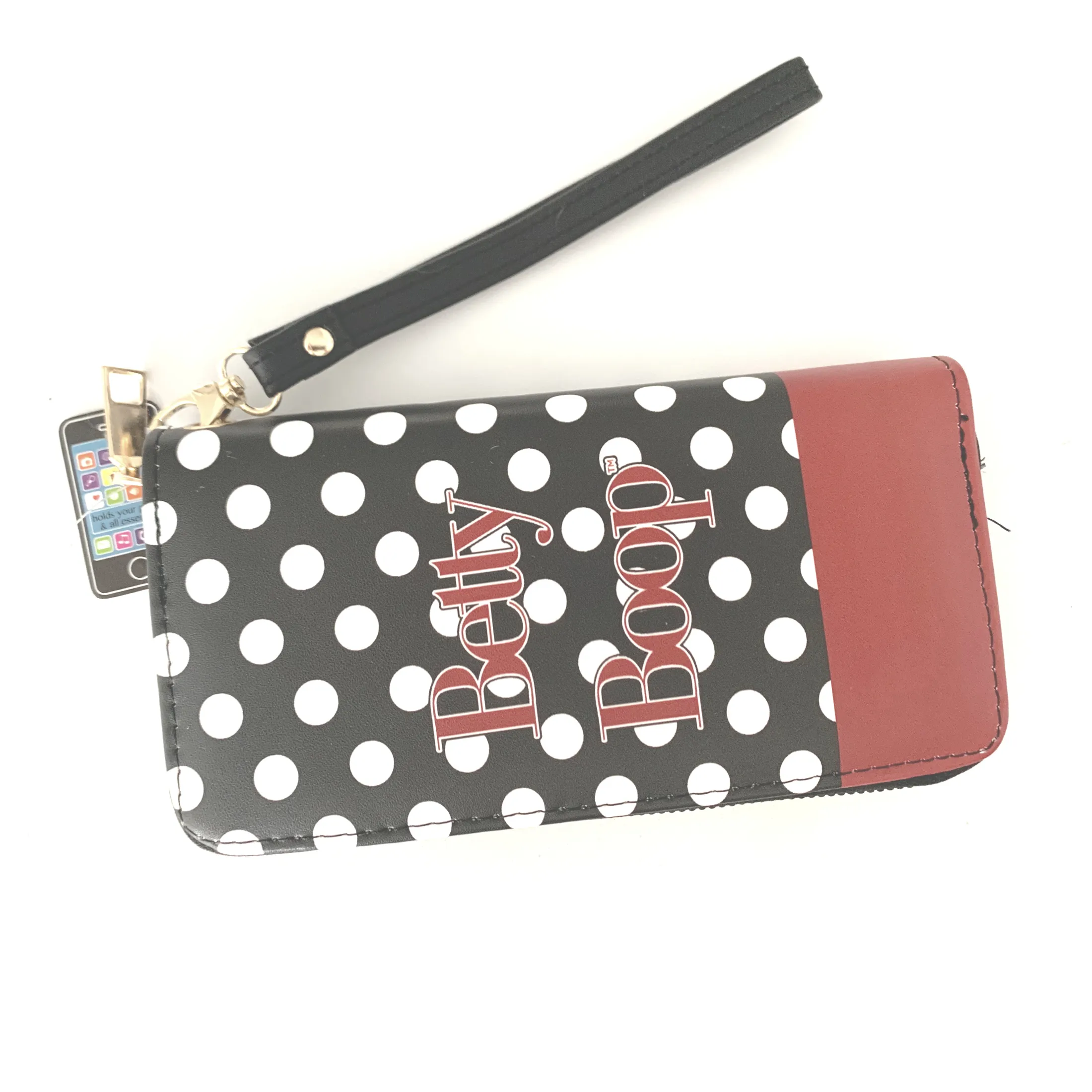 Betty Boop Wallet White Dots L