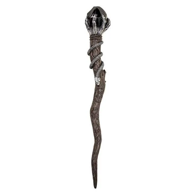 Black Magic Serpent Wand | Enchanted Wand for Spells and Rituals