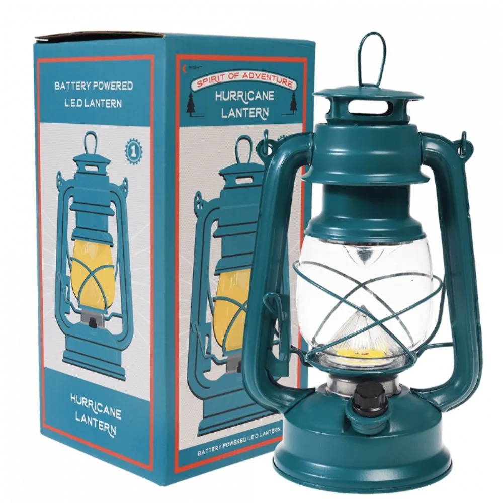 Blue LED Hurricane Lantern