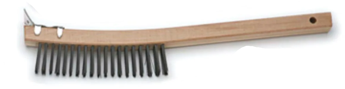 Blue Monster 70610 Bent Handle with Scraper, 3x19 Row Hand Scratch Brush