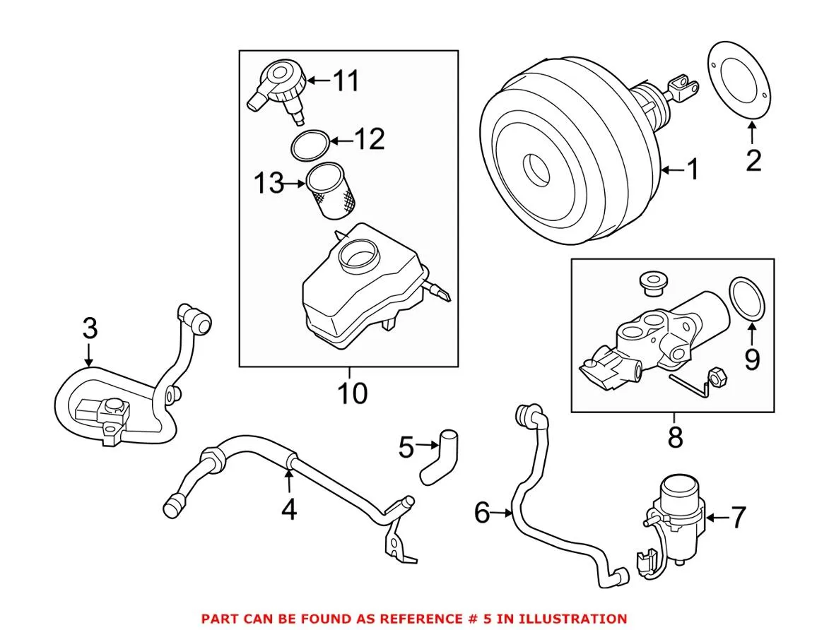 BMW Brake Vacuum Hose 11617838382