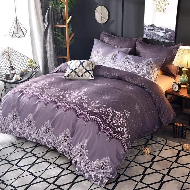 Bohemia Bedding Set 2/3pcs Luxury Lace Duvet Sets Comforter Quilt Cover Covers Single Double Queen King Size No Bed Sheet