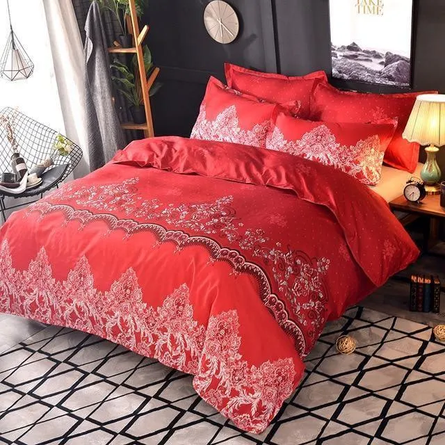 Bohemia Bedding Set 2/3pcs Luxury Lace Duvet Sets Comforter Quilt Cover Covers Single Double Queen King Size No Bed Sheet