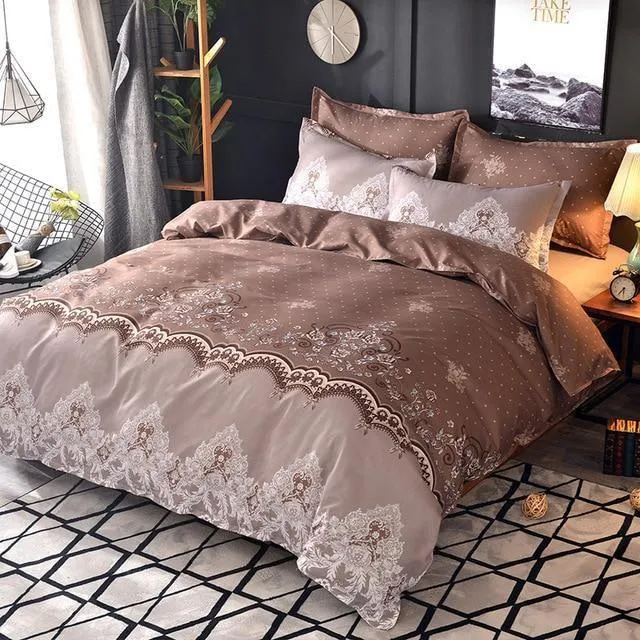 Bohemia Bedding Set 2/3pcs Luxury Lace Duvet Sets Comforter Quilt Cover Covers Single Double Queen King Size No Bed Sheet