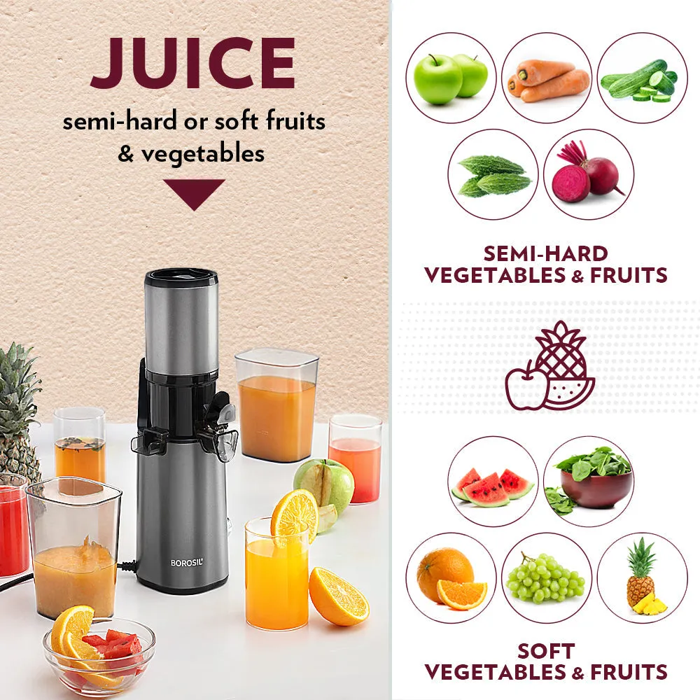 Borosil Smart Juice Slow Juicer