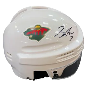 Brock Faber Autographed Minnesota Wild Mini Helmet