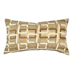 Brown Mid-Century Modern Lumbar Pillow Cover 15x26