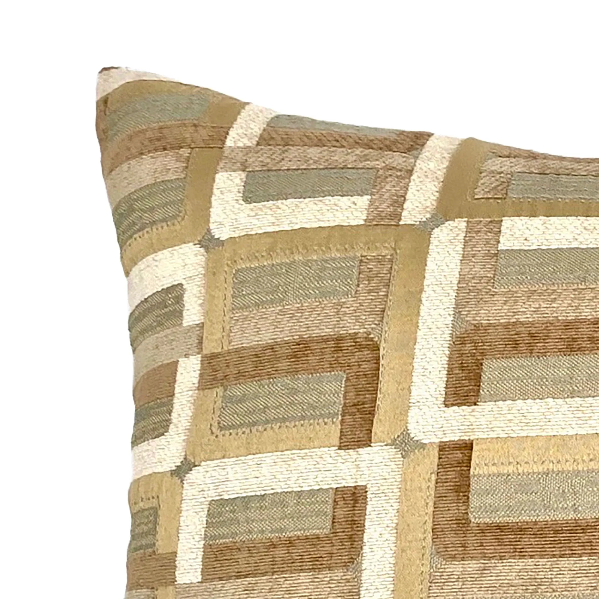 Brown Mid-Century Modern Lumbar Pillow Cover 15x26