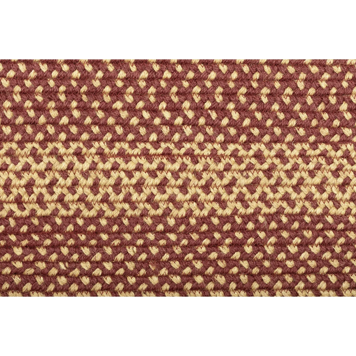 Burgundy Tan Jute Rug Rect w/ Pad 27x48