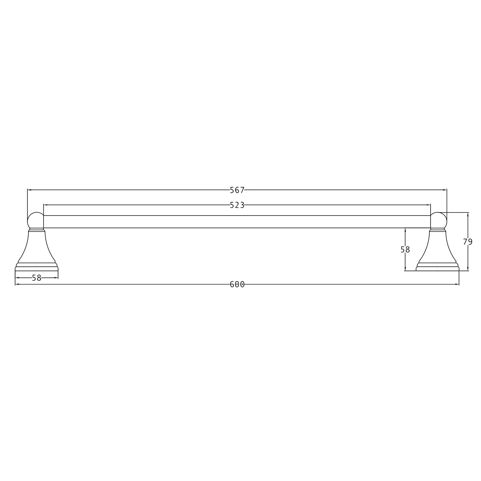 Cambridge Towel Bar Rail