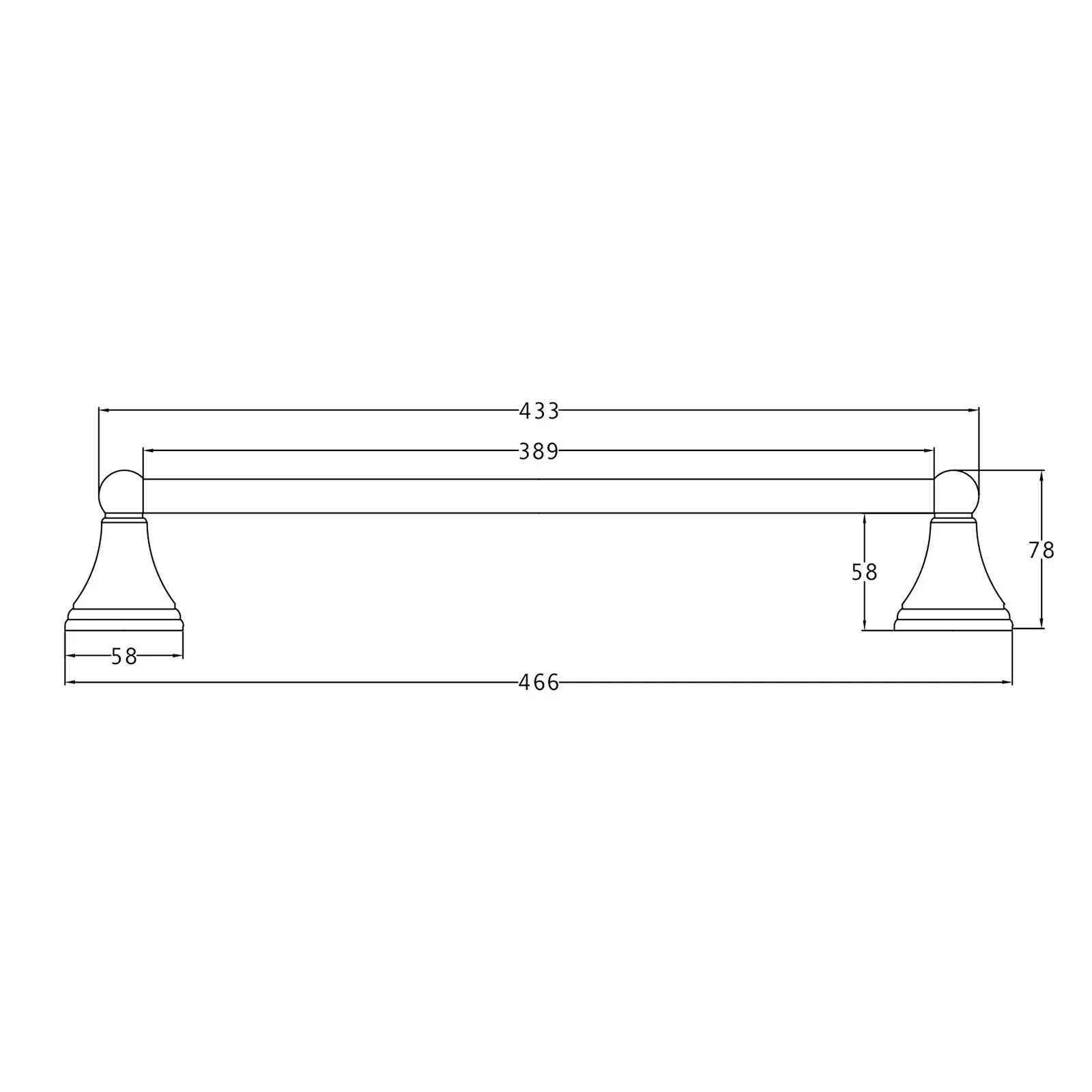 Cambridge Towel Bar Rail