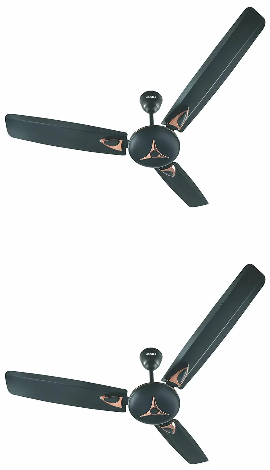 Candes Star Ceiling Fans for Home 1200mm / 48 inch | BEE 3 Star Rated, High Air Delivery, Noiseless & Energy Efficient | 1 1 Years Warranty | Coffee Brown, Pack of 2