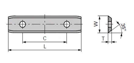 Carbide Insert Knife 30 x 12 x 1.5 -BOX OF 10