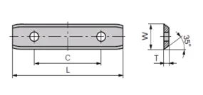 Carbide Insert Knife 30 x 12 x 1.5 -BOX OF 10