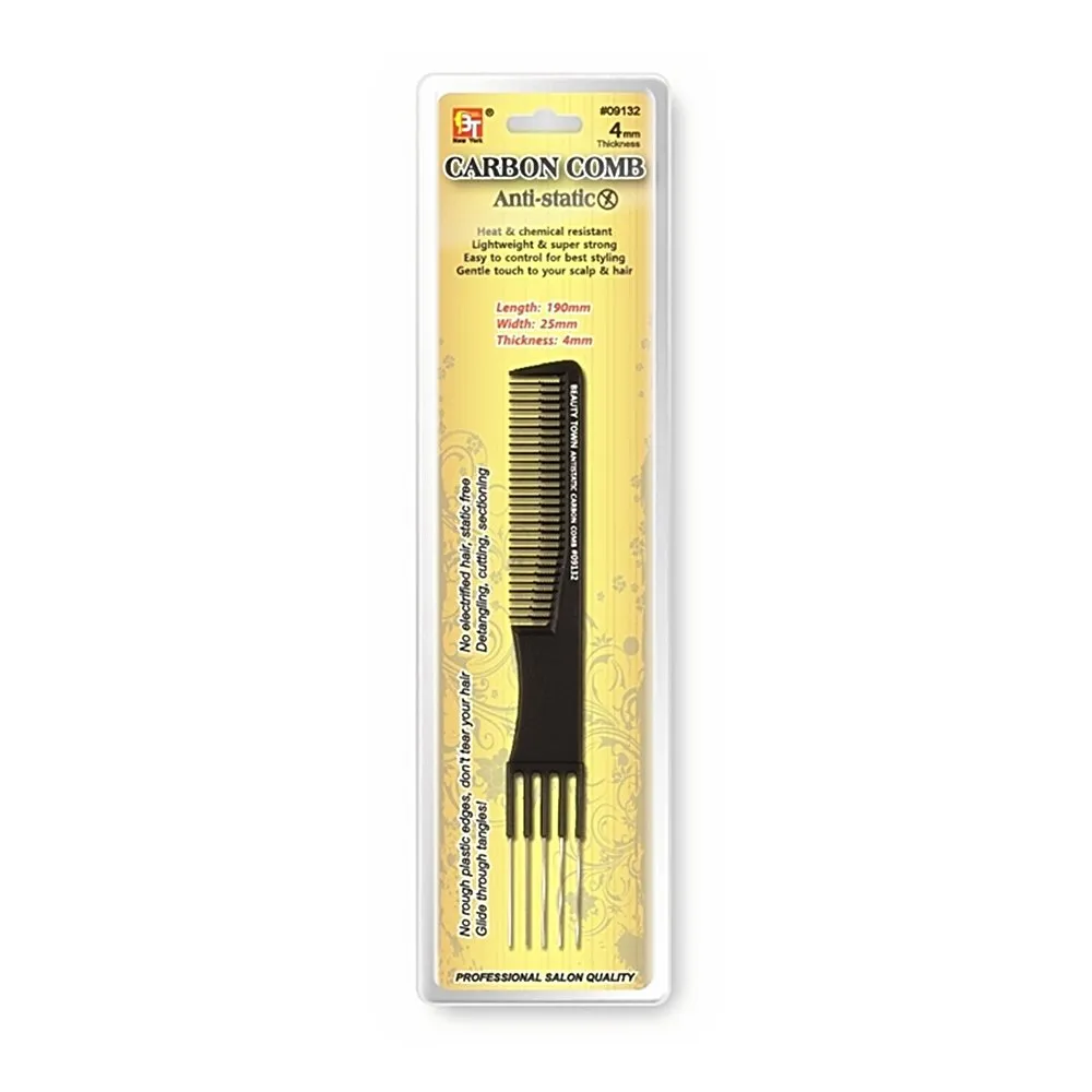 CARBON GRIPPER TEASING COMB WITH STEEL LIFT (190 X 25 X 4 MM)